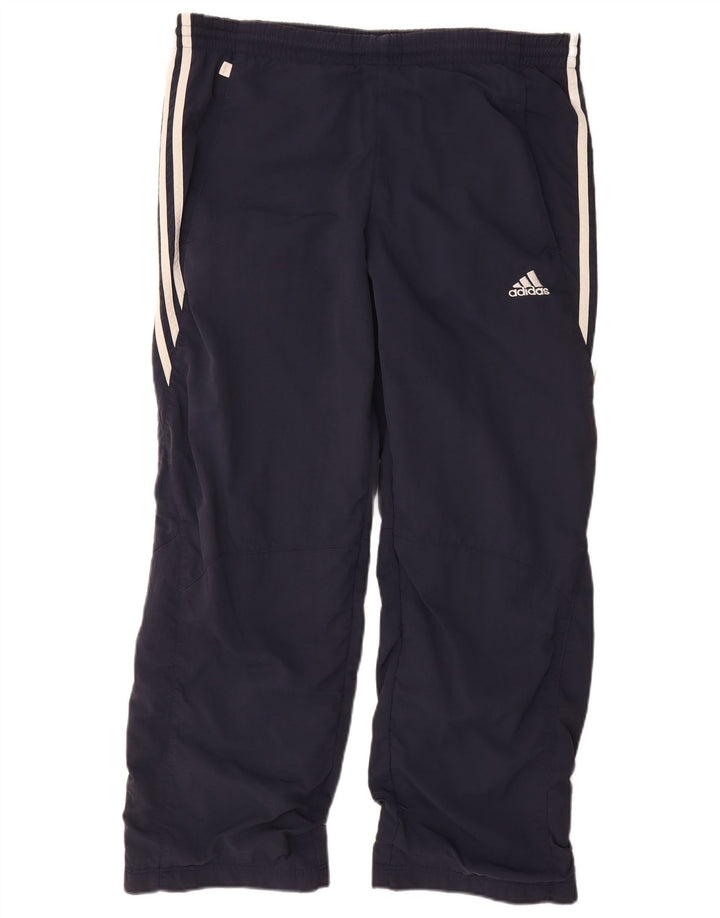 Męskie spodnie dresowe Adidas, średni granatowy nylon