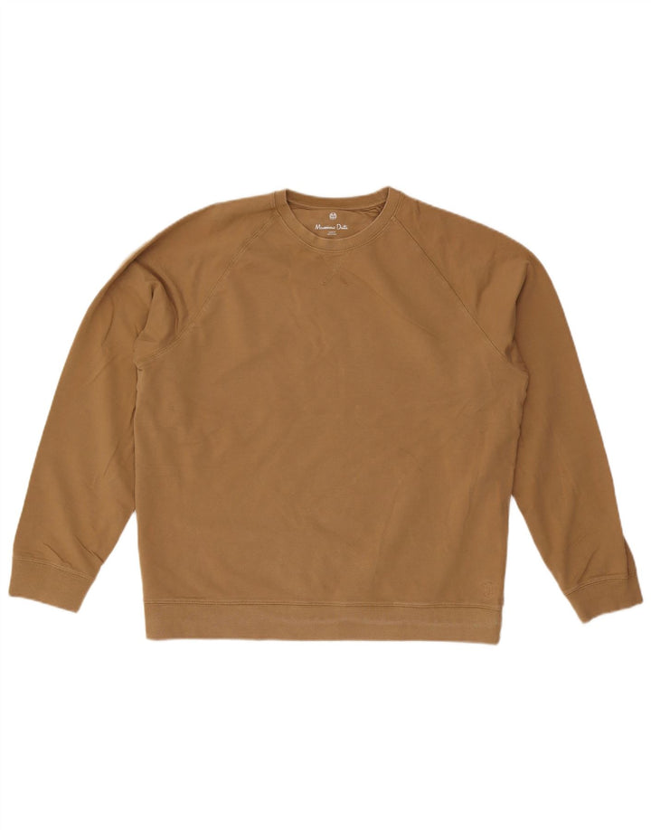 Męska bluza o luźnym kroju Massimo Dutti, duża, beżowa, bawełniana