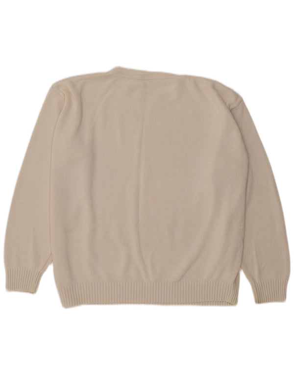 Damski sweter Rosner z graficznym wycięciem pod szyją IT 54 3XL Off White