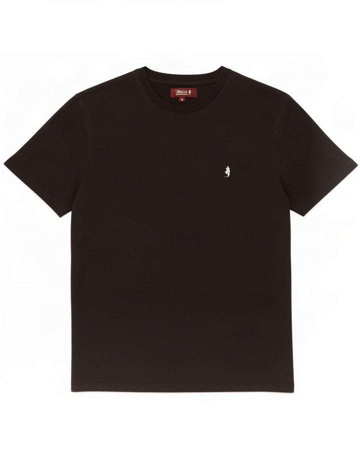Marlboro Classics Męski T-shirt Top Średni Czarny Bawełniany