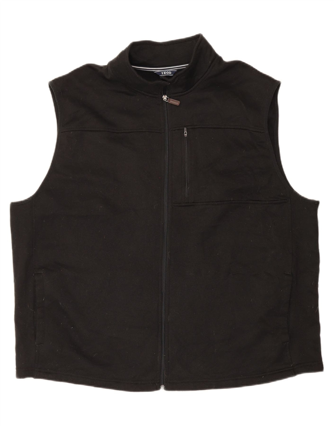 IZOD Mens Tall Gilet UK 46 3XL Black Vintage Izod and Second-Hand Izod from Messina Hembry 