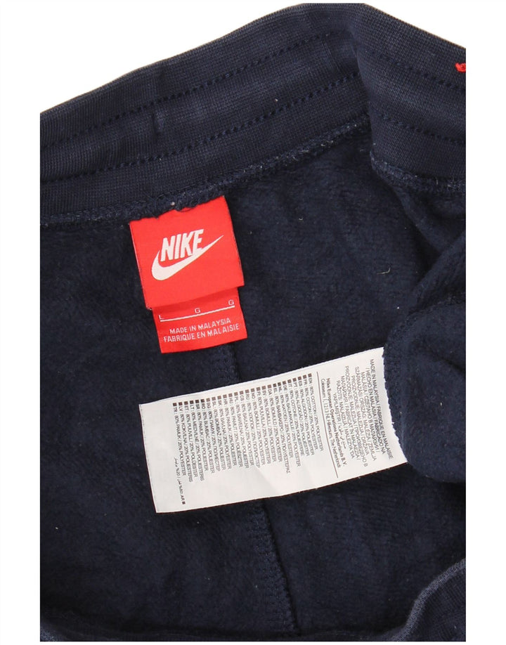 Męskie spodnie dresowe Nike, duże, granatowe, bawełniane