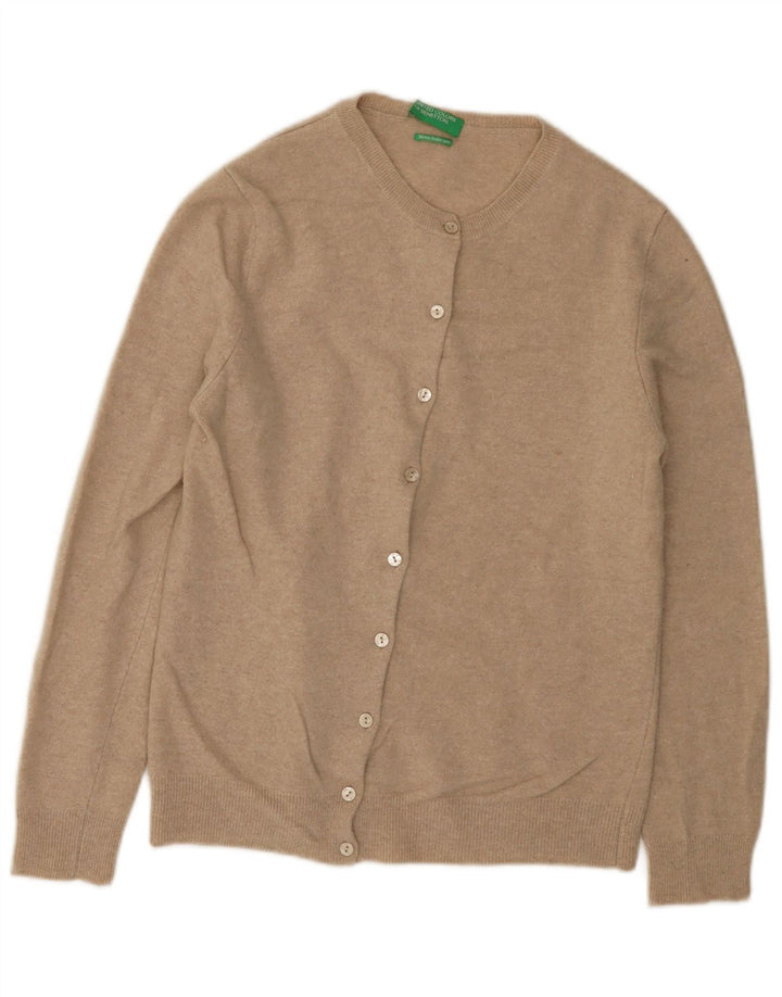 Sweter damski Benetton UK 12 średni beż, nowa wełna