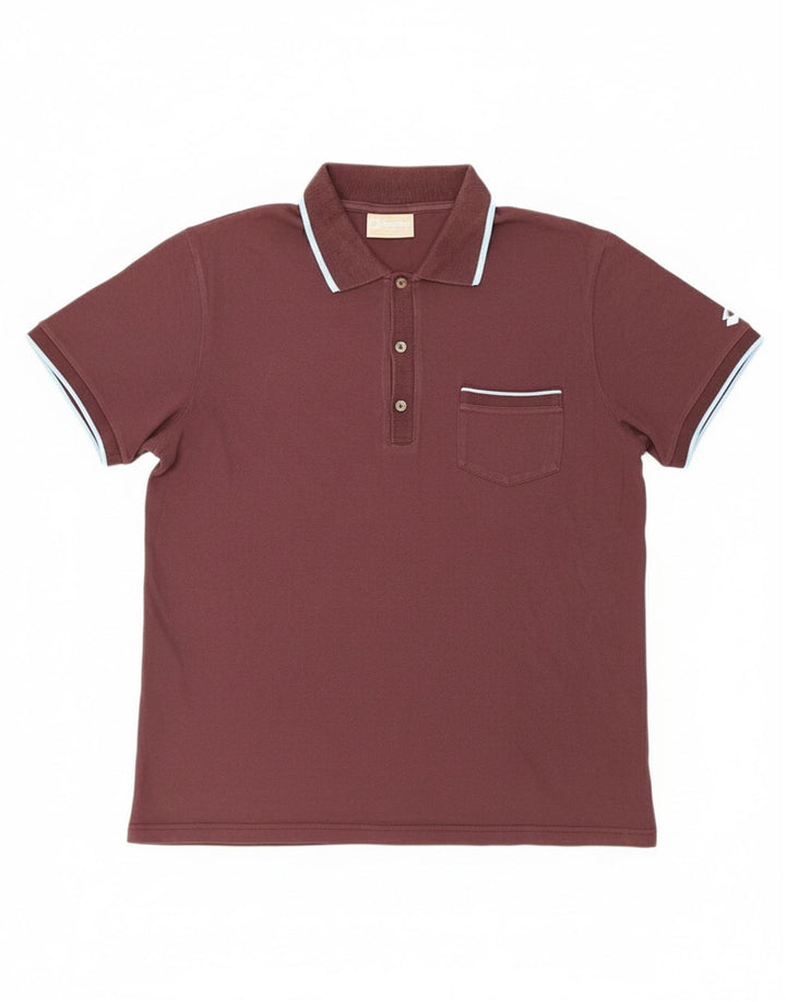 LOTTO Mens Polo Shirt Large Brown