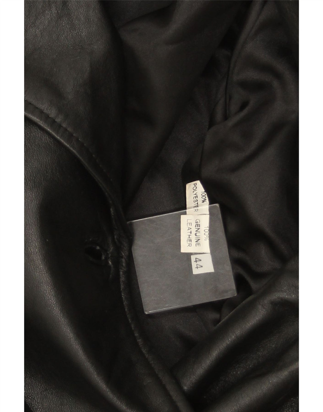 VINTAGE damski płaszcz skórzany z podwójnymi piersiami IT 44, średnia czarna skóra