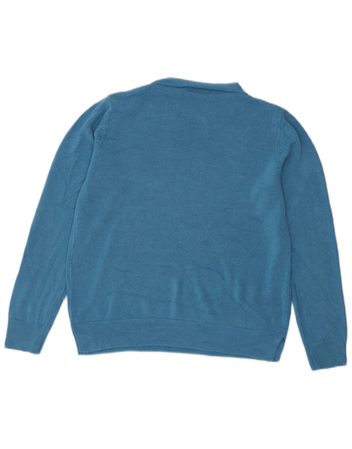 Marks & Spencer Damski sweter z dekoltem w łódkę, UK 14, średni niebieski