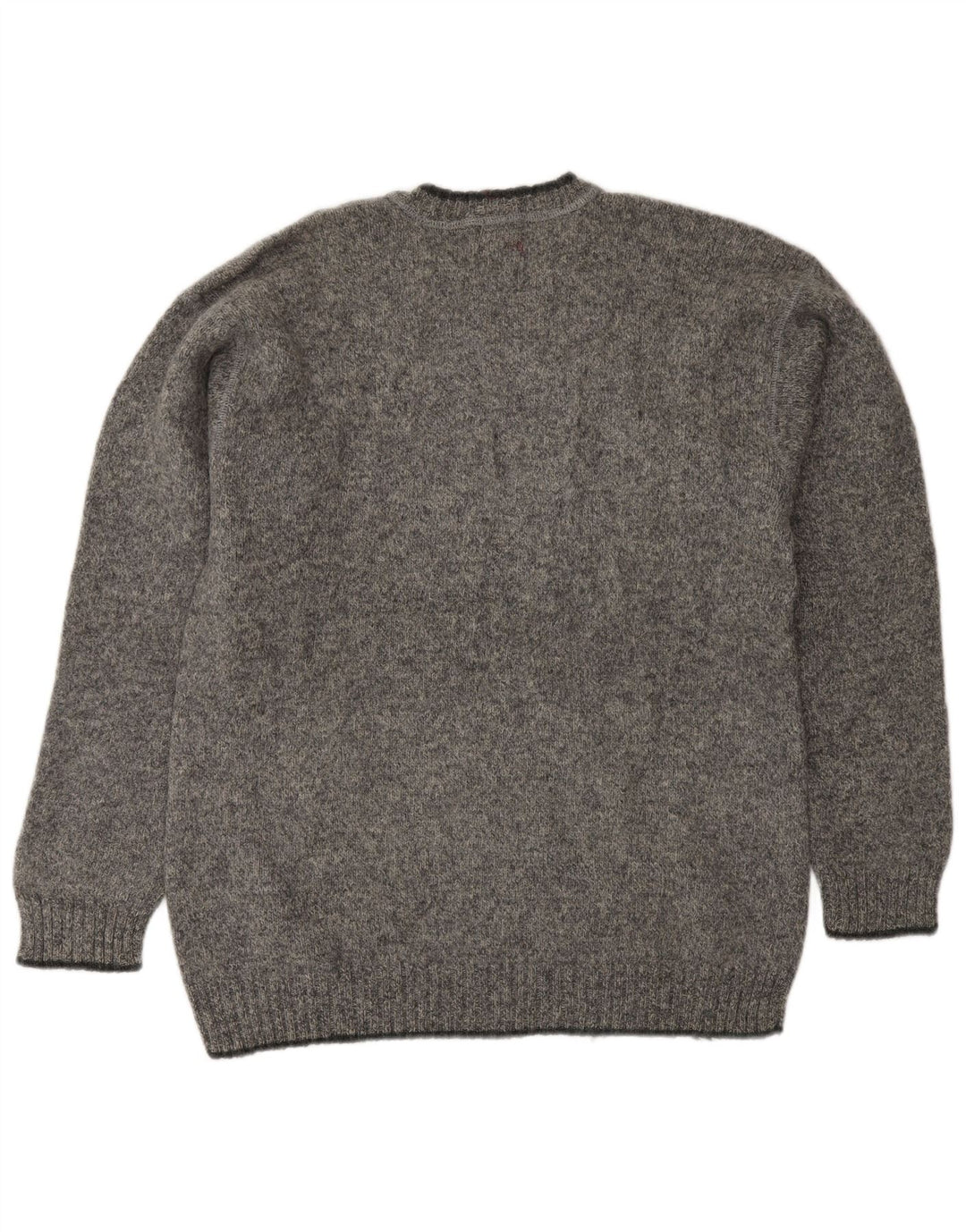 Męski sweter Kappa z dekoltem w kształcie litery V, XL, szara, wełniana nakrapiana