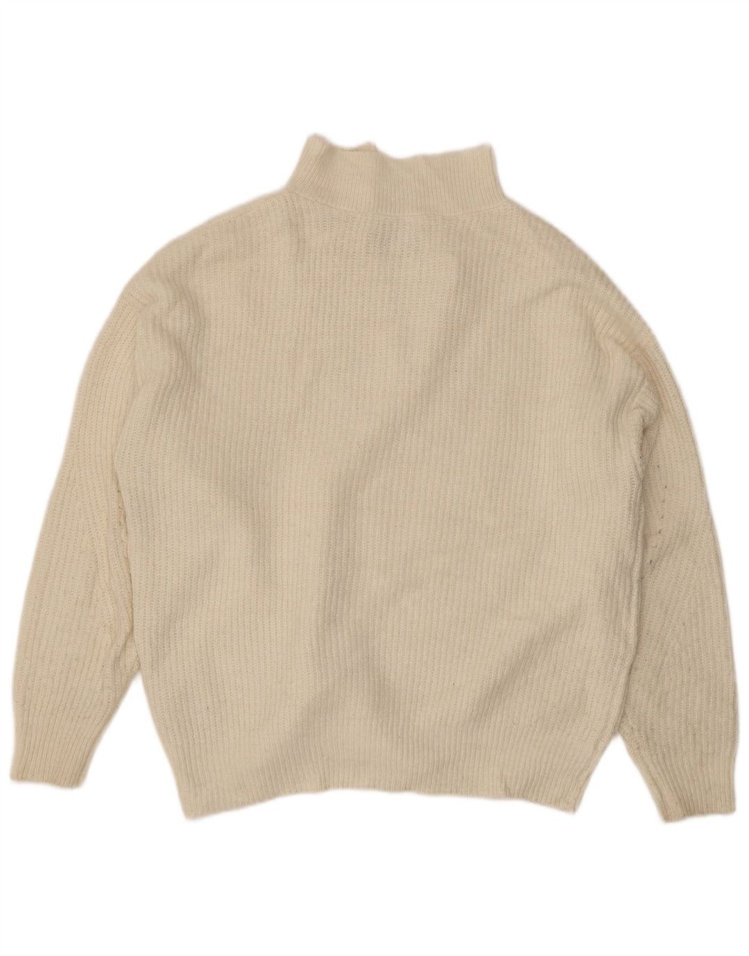 Sweter damski Jack Wills z zamkiem błyskawicznym UK 14, duży, złamany biały akryl