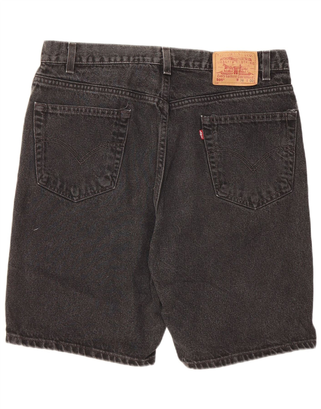 Męskie spodenki jeansowe Levi's 505 o regularnym kroju W36, duże, czarne, bawełniane