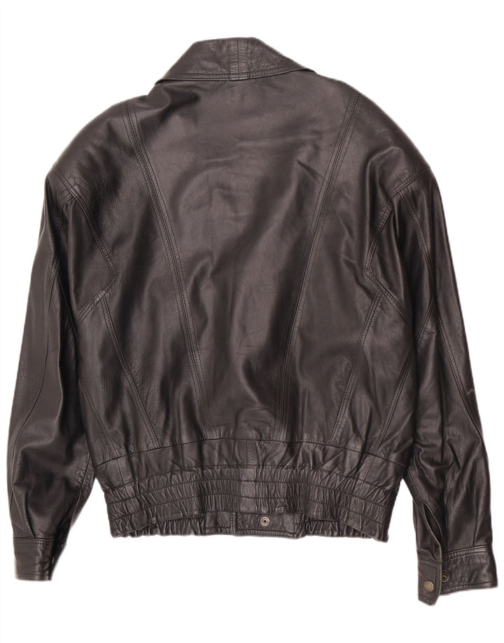 Vintage męska skórzana kurtka IT 46 Small Black Biker