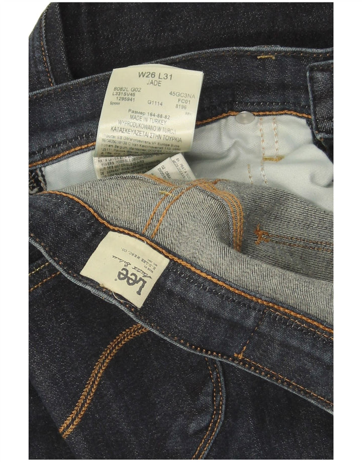 Damskie jeansy LEE Jade Slim W26 L31 Granatowa bawełna