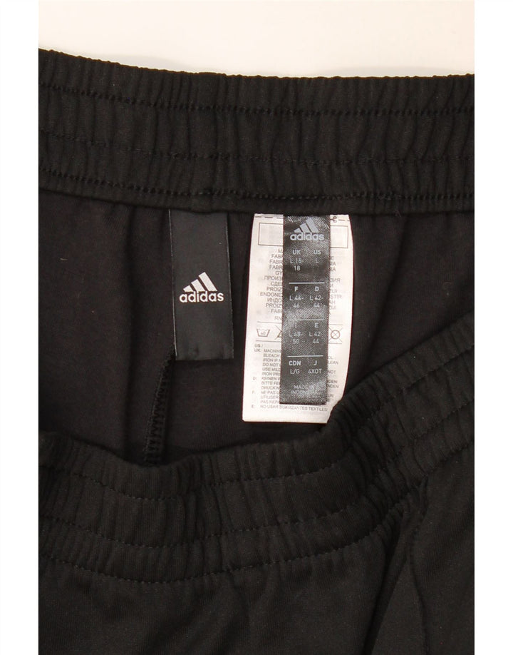Damskie spodnie dresowe Adidas UK 16/18, duże, czarne, poliestrowe