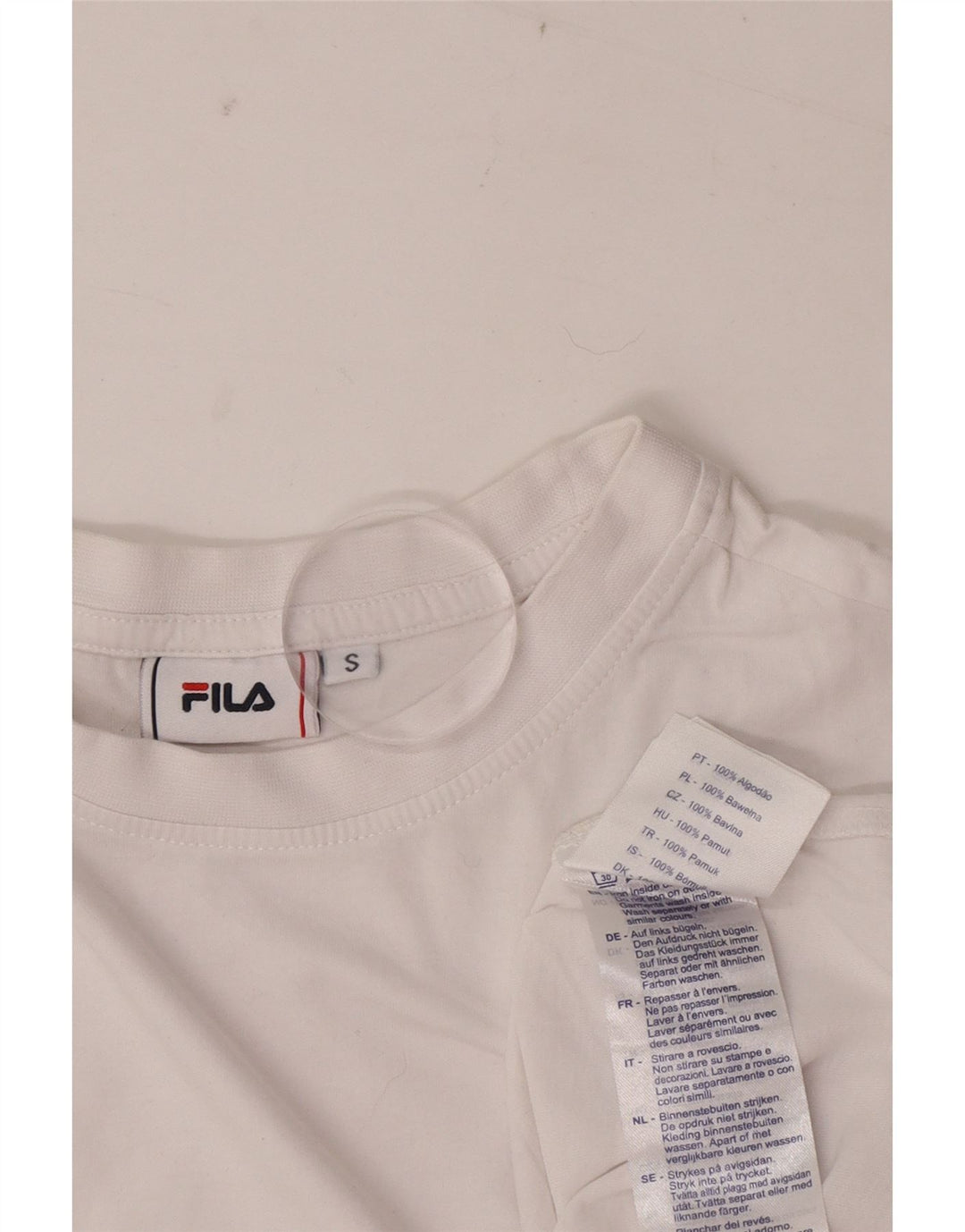 T-shirt męski Fila Top, mały, biały, bawełniany