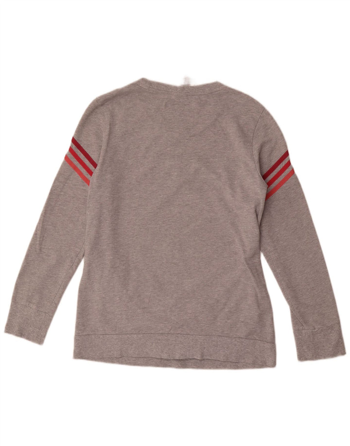 Damska bluza Adidas Jumper UK 12/14 Średnia szara, nakrapiana bawełna