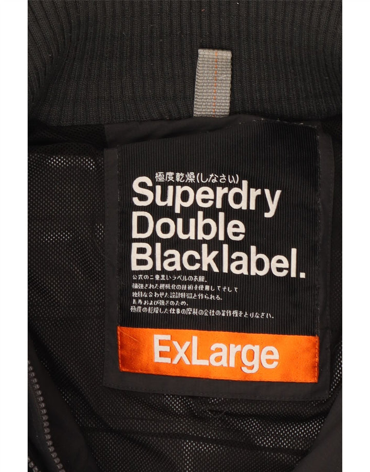 Damska kurtka wiatrówka SUPERDRY UK 18 XL z czarnego nylonu
