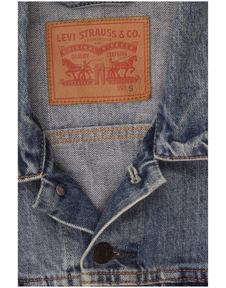 Damska kurtka dżinsowa Levi's UK 10 Small, niebieska, bawełniana