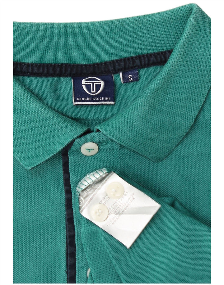 Męska koszulka polo SERGIO TACCHINI, mała, zielona, bawełniana