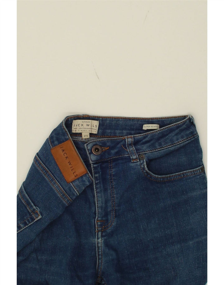 JACK WILLS Womens Short Super Skinny Jeans W27 L27 Blue Polyester Vintage Jack Wills and Second-Hand Jack Wills from Messina Hembry 