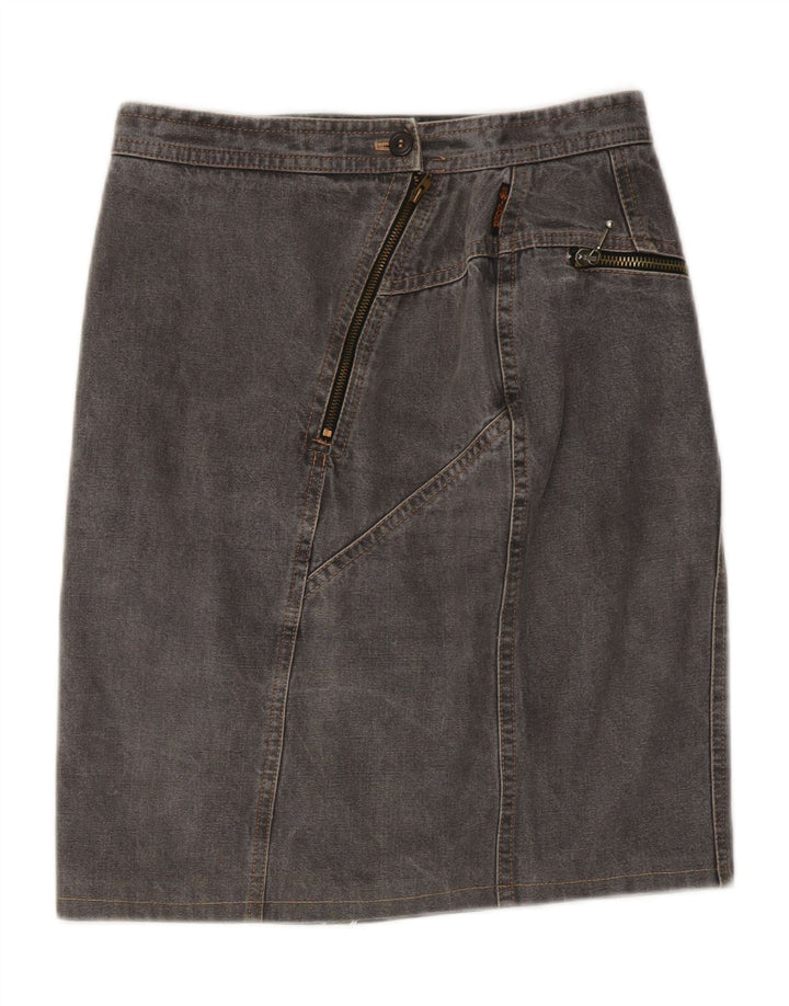 SWINGER Womens Denim Skirt IT 44 Medium W26 Grey Cotton Vintage Swinger and Second-Hand Swinger from Messina Hembry 