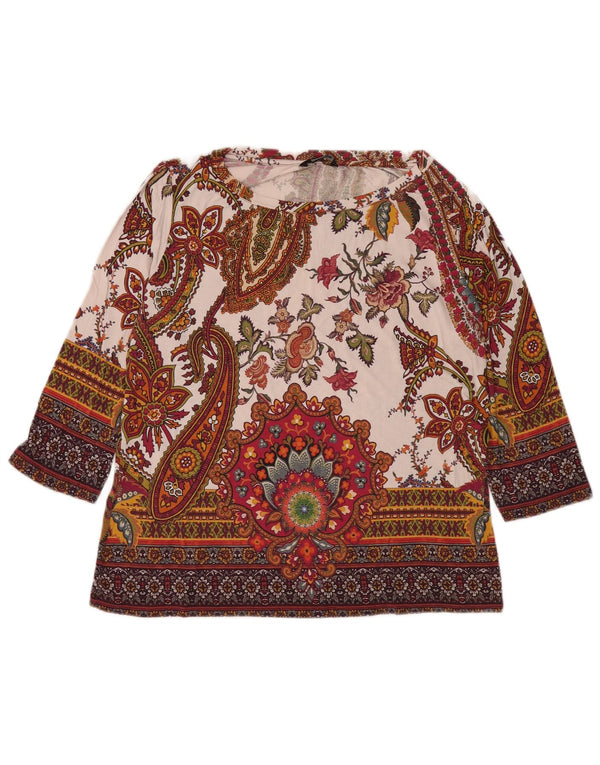Damska bluzka z rękawem 3/4 Desigual, UK 18 XL, wielobarwna paisley