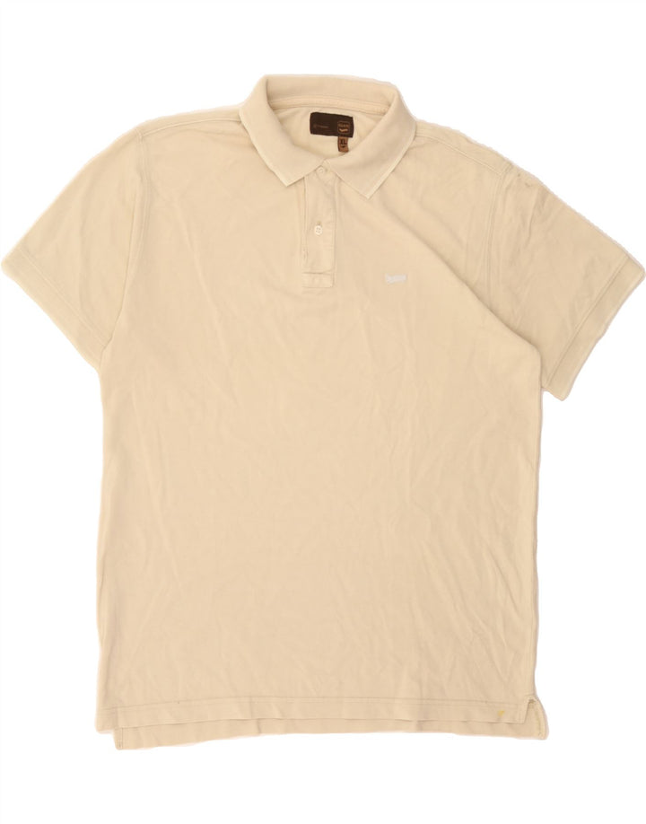 GAS Mens Polo Shirt XL Beige Cotton Vintage Gas and Second-Hand Gas from Messina Hembry 
