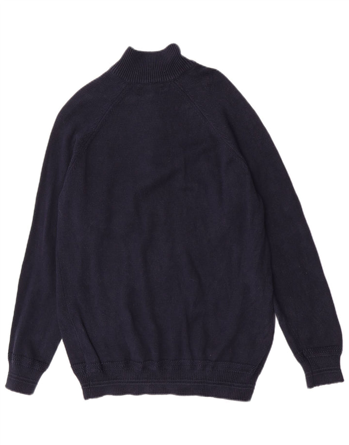 Marks & Spencer Męski sweter zapinany na guziki, średni granatowy