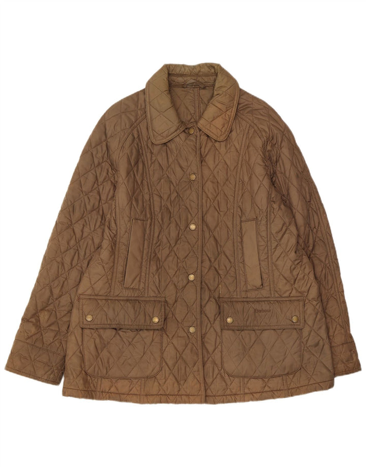 Damska pikowana kurtka Barbour UK 18 XL, brązowa, poliamid