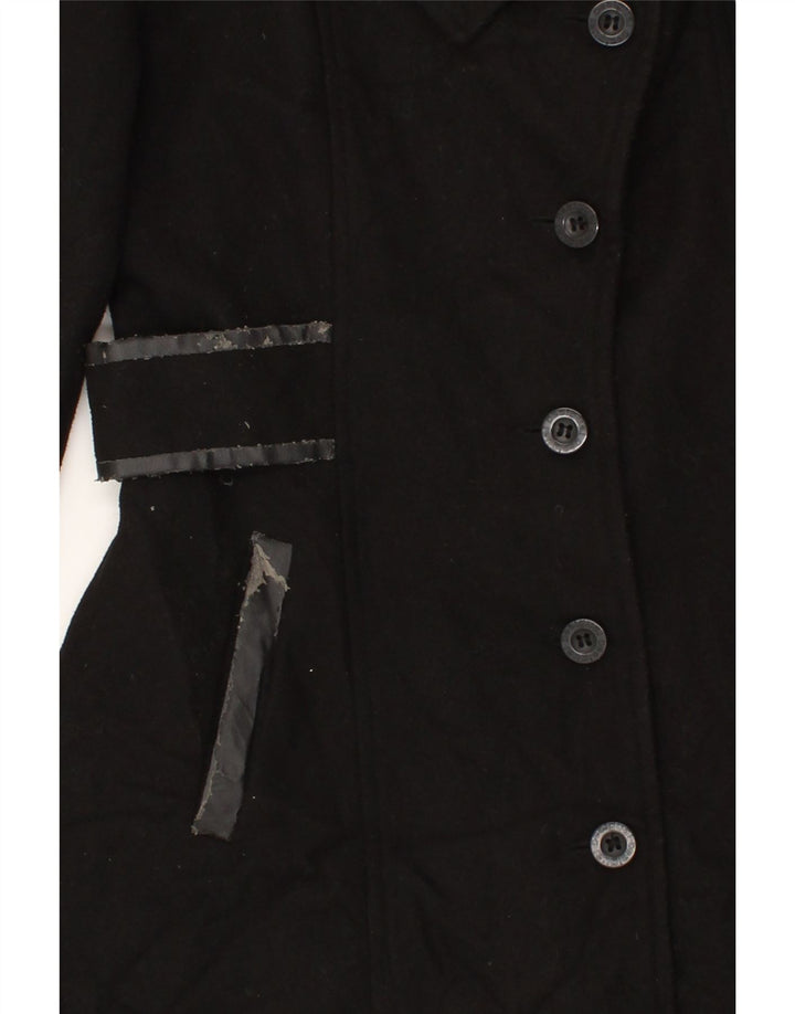 DESIGUAL Womens Overcoat EU 40 Medium Black Polyester Vintage Desigual and Second-Hand Desigual from Messina Hembry 