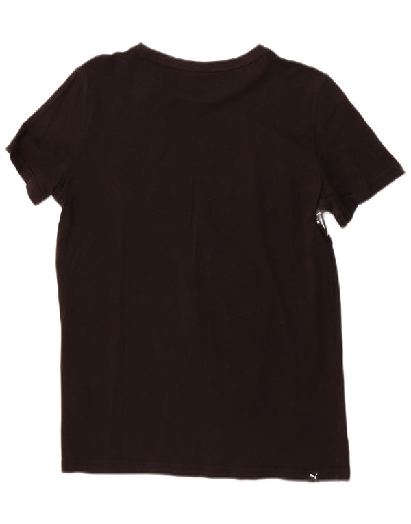 Chłopięcy T-shirt z grafiką PUMA, 13-14 lat, czarna bawełna