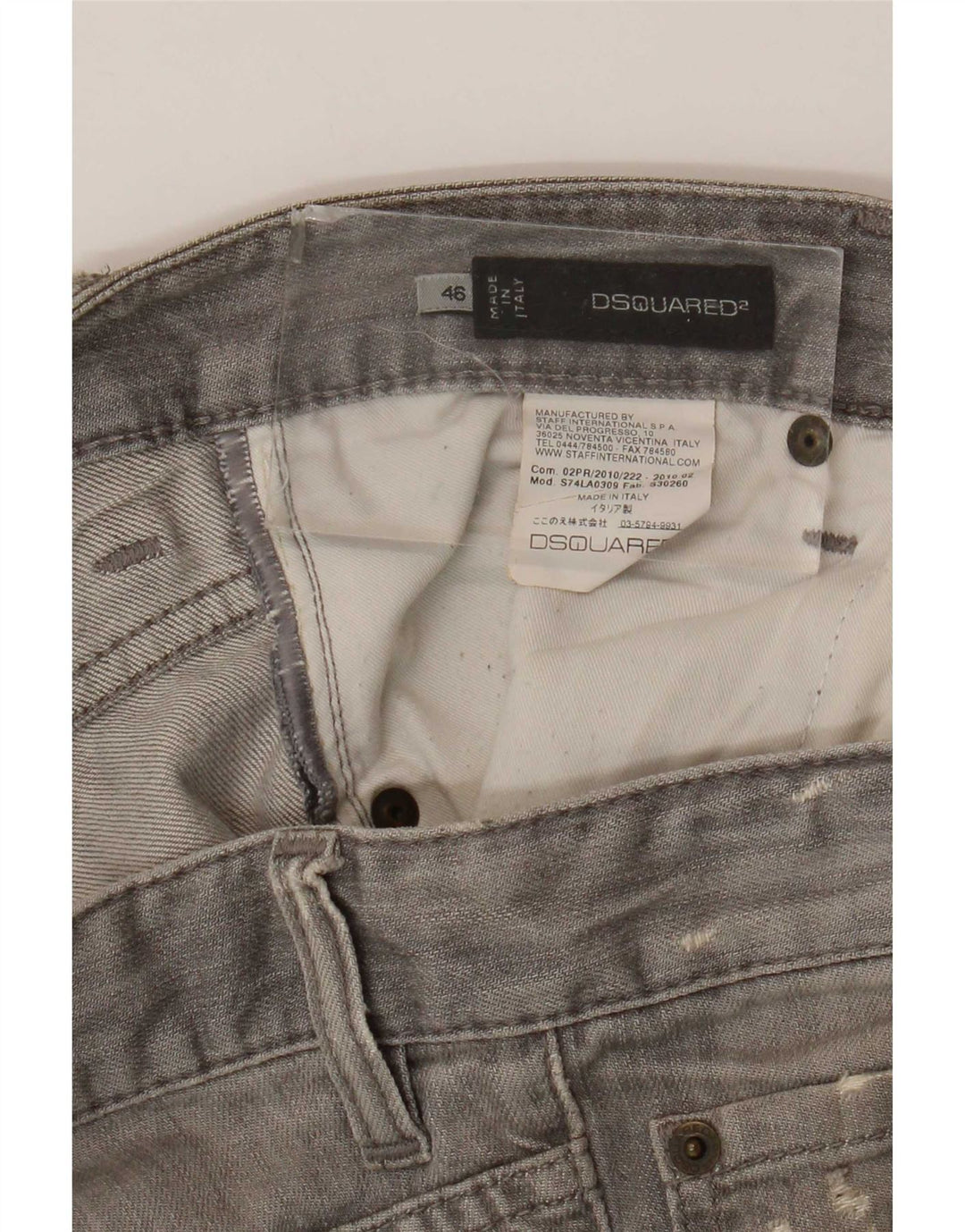 Dsquared2 Męskie jeansy skinny w trudnej sytuacji IT 46 Small W32 L32 Szare cętki