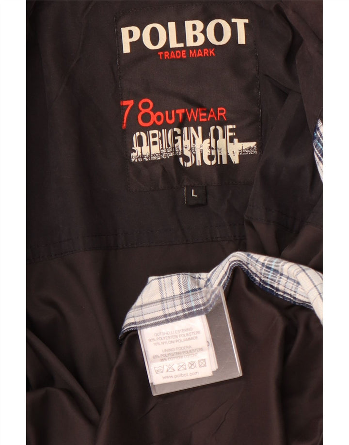 Męska kurtka użytkowa POLBOT UK 40, duża, czarna, poliestrowa