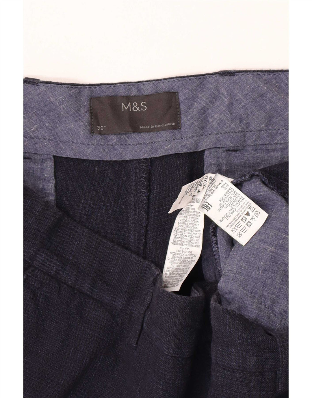 Męskie spodenki Chino Marks & Spencer W38 XL, granatowe, bawełniane