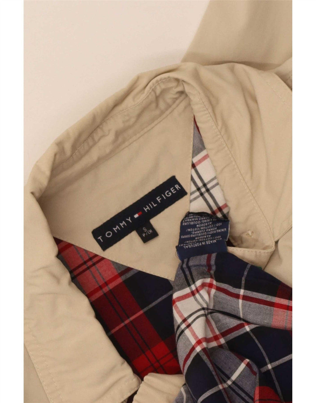 Męska kurtka bomberka Tommy Hilfiger UK 36 Small Beżowa bawełna
