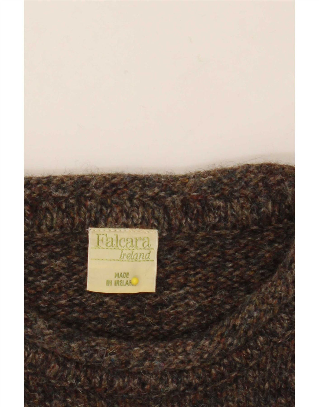 Sweter damski w stylu vintage z dekoltem w łódkę UK 14 Średni szary, wełniany nakrapiany