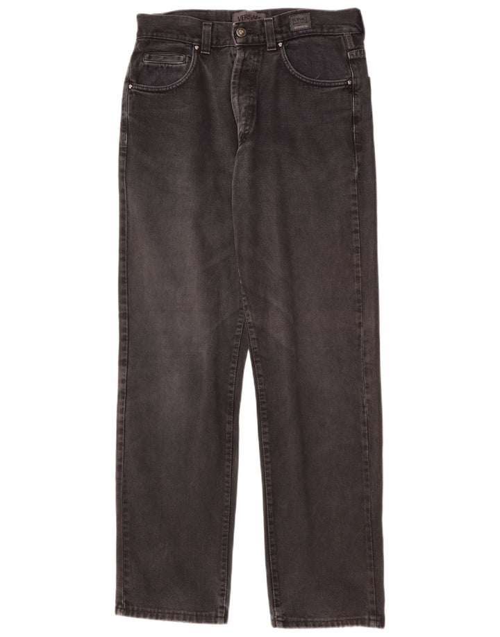 Męskie proste dżinsy VERSACE W34 L31 Szara bawełna