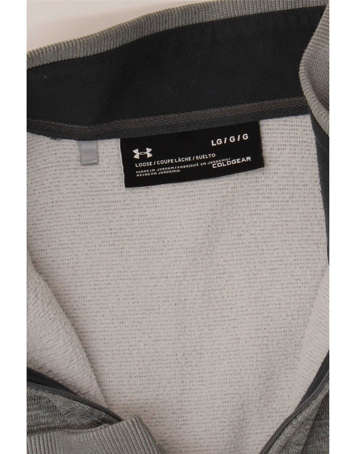 Męski sweter Under Armour Cold Gear z zamkiem błyskawicznym, duży, szary, nakrapiany