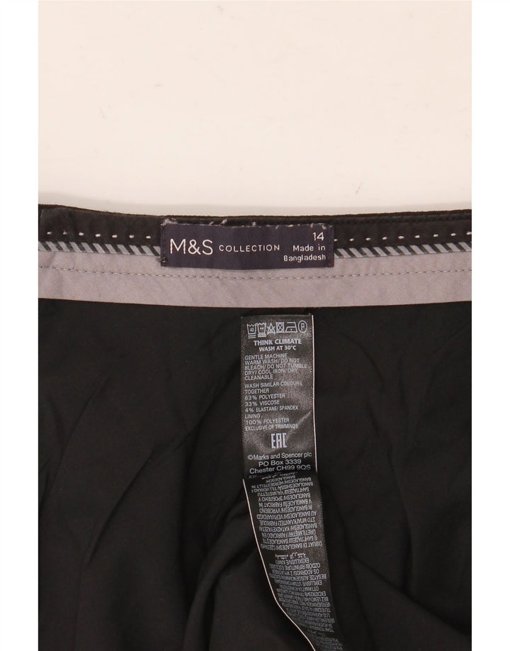 Marks & Spencer Damska spódnica ołówkowa UK 14 Large W32 Czarny poliester