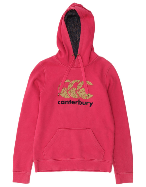 Damski sweter z kapturem i grafiką Canterbury UK 8, mały, różowy