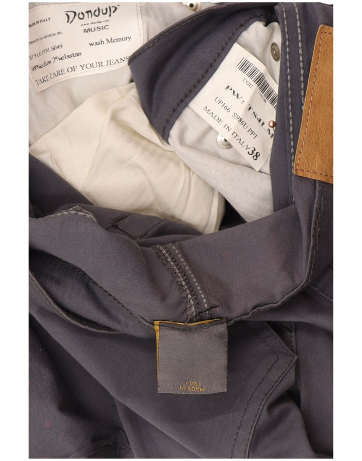 DONDUP Męskie spodnie typu casual W38 L34 Szara bawełna