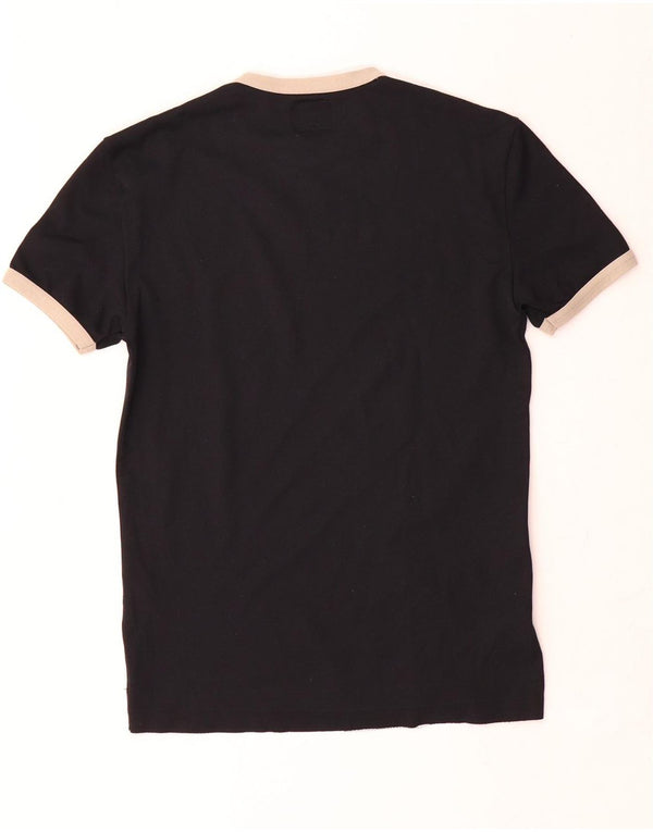 T-shirt damski Energie Top UK 12 Średni czarny nylon w blokach kolorystycznych
