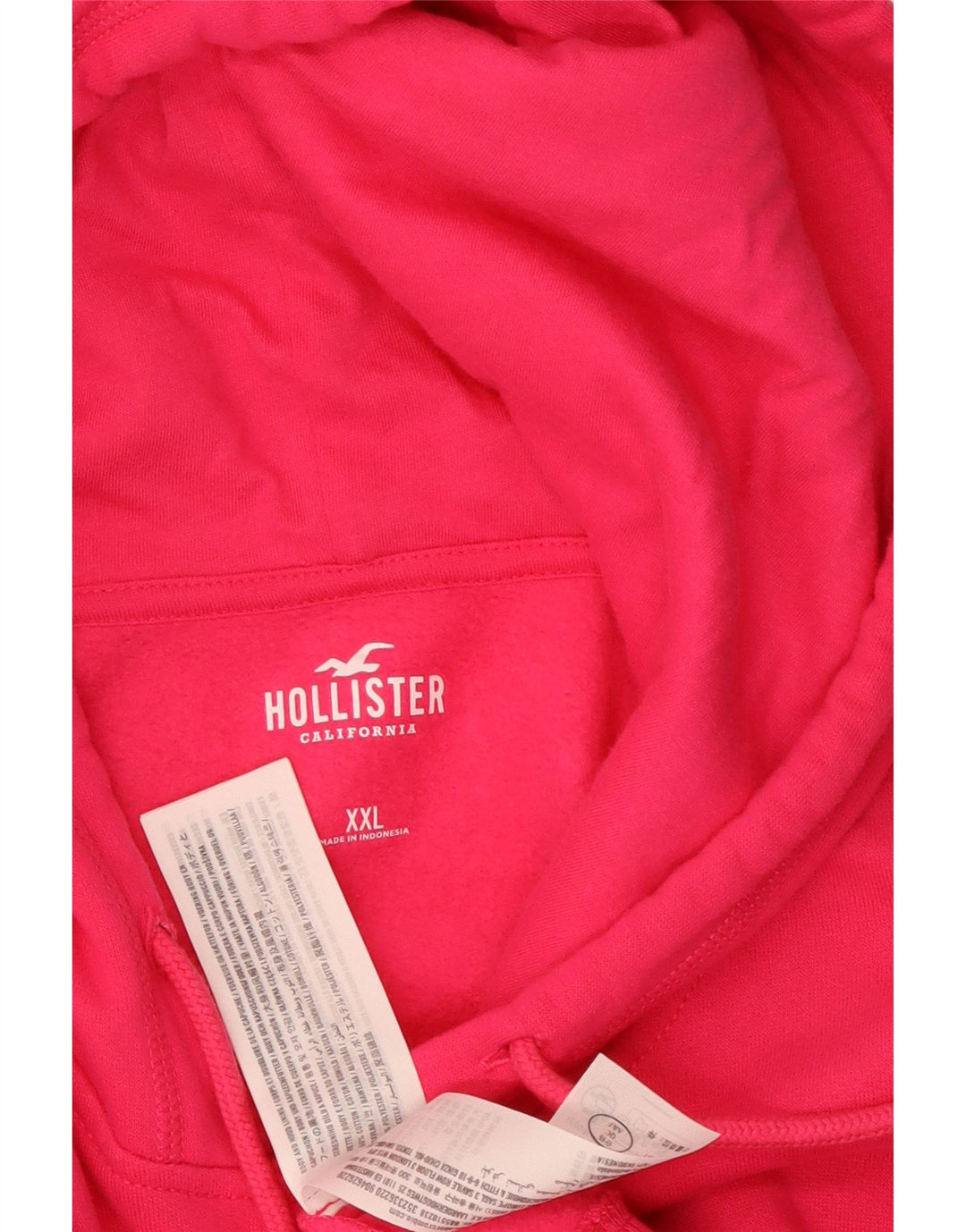 HOLLISTER Damski sweter oversize z kapturem UK 20 2XL Różowy, bawełniany
