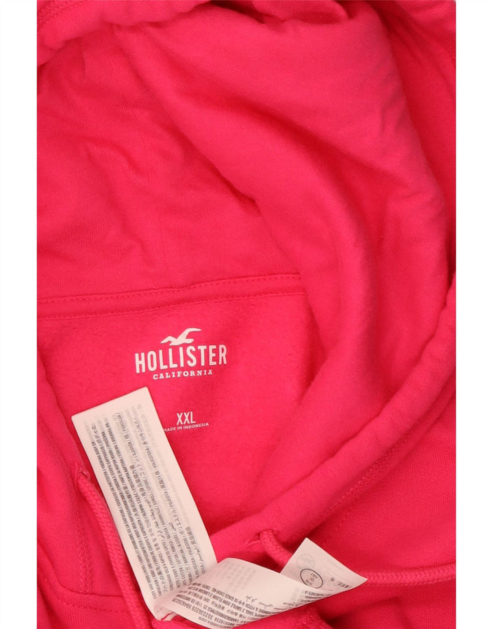 HOLLISTER Damski sweter oversize z kapturem UK 20 2XL Różowy, bawełniany