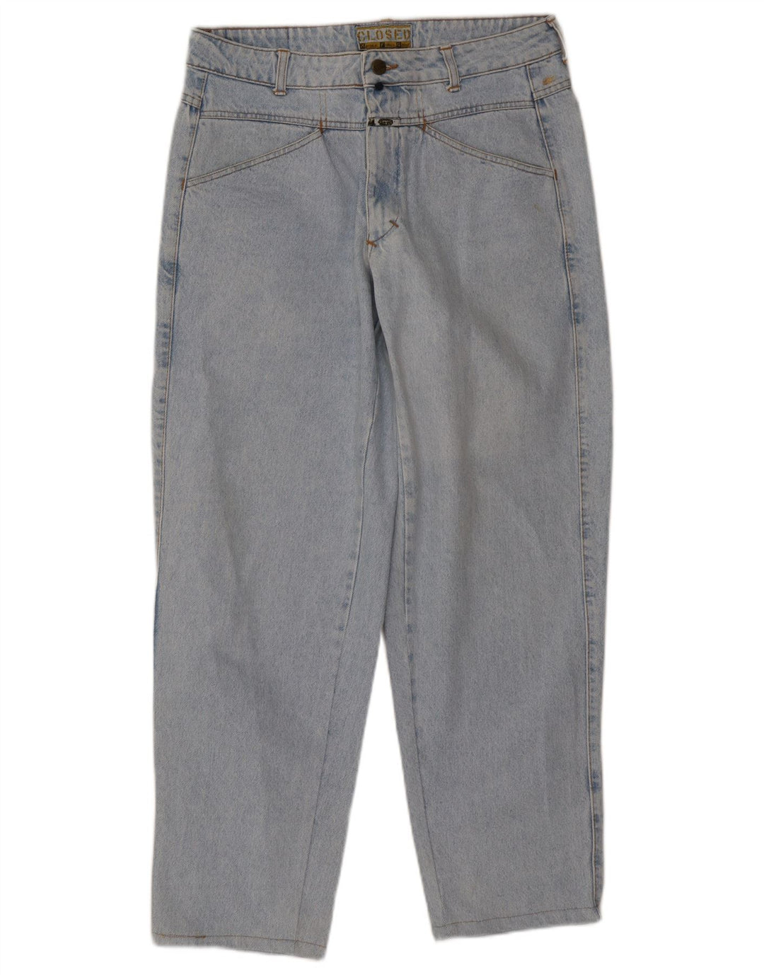 ZAMKNIĘTE Damskie luźne jeansy z wysokim stanem W32 L30 Niebieskie