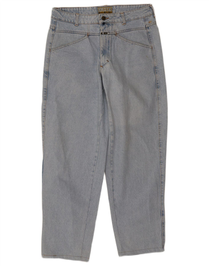 ZAMKNIĘTE Damskie luźne jeansy z wysokim stanem W32 L30 Niebieskie