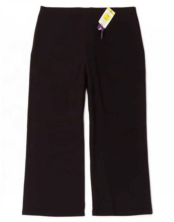 Marks & Spencer Damskie spodnie z szerokimi nogawkami, UK 16, duże, W34 L26, czarne