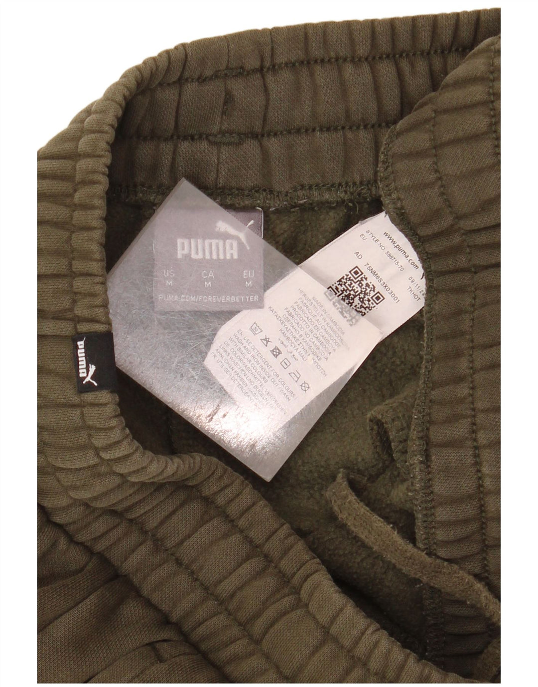 Męskie spodnie dresowe Puma Joggers, średnia bawełna khaki