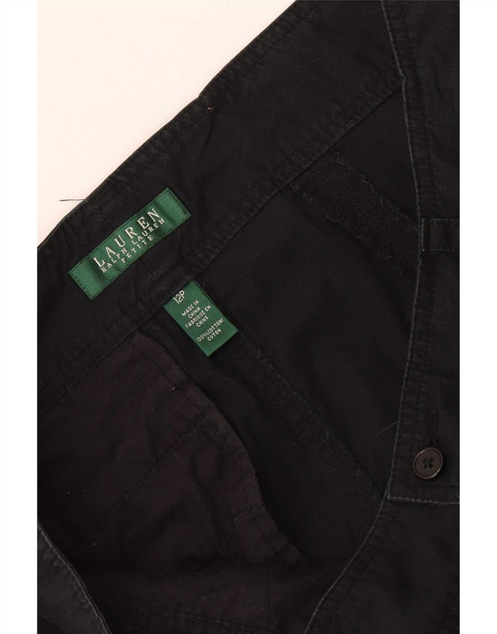 Damskie spodenki cargo Ralph Lauren US 12 Large W34, czarne, bawełniane