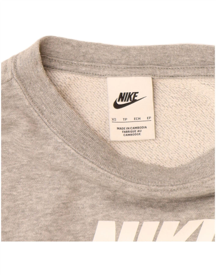 Męska bluza z grafiką NIKE, sweter XS, szary