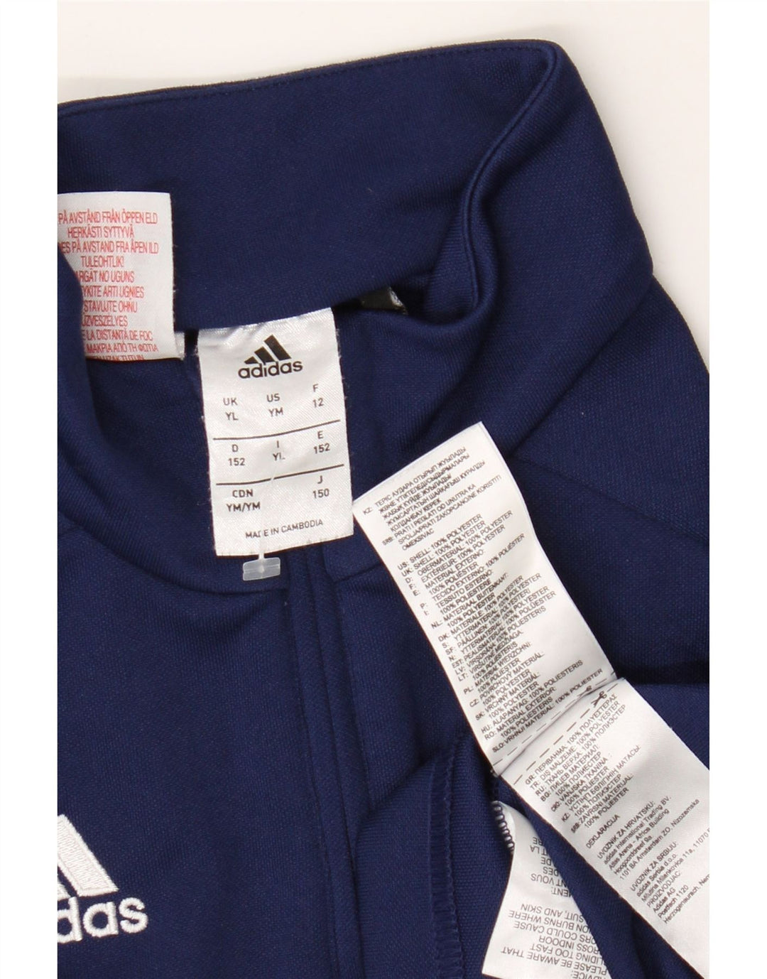 Dres chłopięcy Adidas Climalite Pullover Top 11-12 lat, duży, granatowy