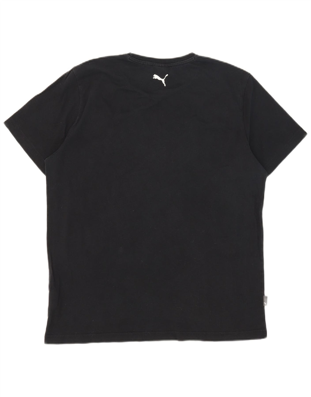 Męski T-shirt z grafiką Puma, duży, czarny, bawełniany